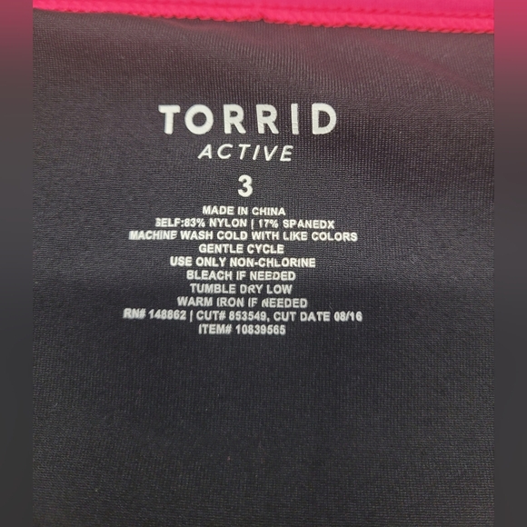 Torrid Active 3 Athletic Top Zipper Front Elastic Waist 22/24 3X Excellent Cond - Picture 2 of 4